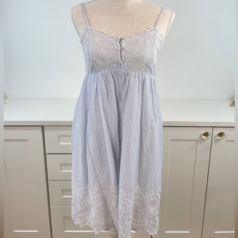 Tabitha Blue and White Lace Chemise